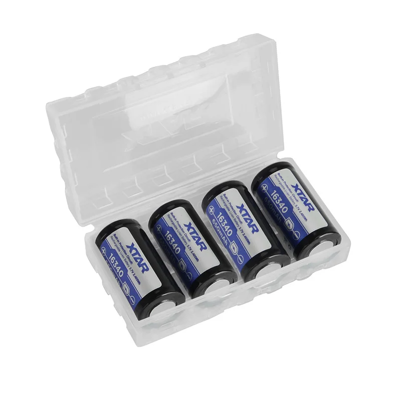 XTAR пластиковый чехол для аккумулятора, коробка для хранения для 18350 16340 18650, контейнер для аккумулятора, сумка, чехол, органайзер, коробка для хранения батарей