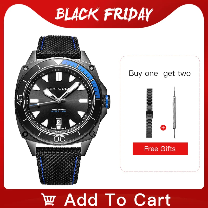 

Seagull waterproof watch male multi-function luminous leisure sports new automatic mechanical watch 6057H marine series