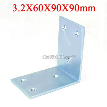 

NEW 6PCS Metal Right Angle Corner Braces L Shape Furniture Connecting Fittings Frame Board Shelf Support Brackets 3.2X60X90X90mm