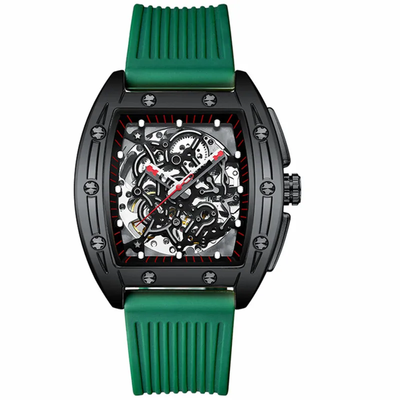 AILANG Gréngt Gummiband Automatesch Mechanesch Luxus Männer Waasserdicht Casual Militär Sport Auer_voghion.com