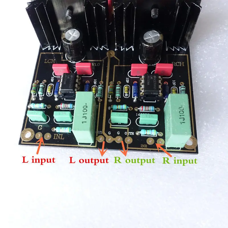 1Pcs Audio Dual Circuit MM MC Phono Stage HIFI Amp Finished Amplifier Board Ne5532 