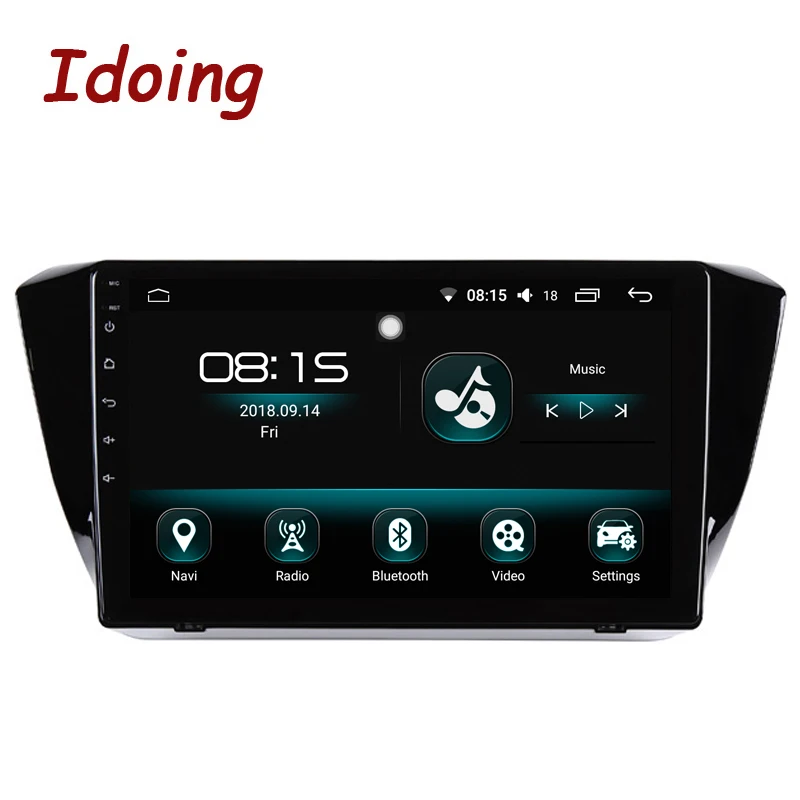 Автомагнитола Idoing 1DIN мультимедийный проигрыватель на Android 10 2 дюйма IPS 4 Гб + 64 ГБ