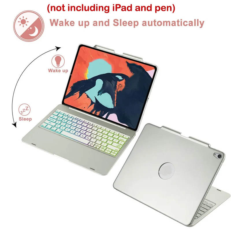 Чехол для ipad pro 11, 7 цветов, Беспроводная Bluetooth клавиатура с подсветкой, чехол для ipad pro 11, чехол