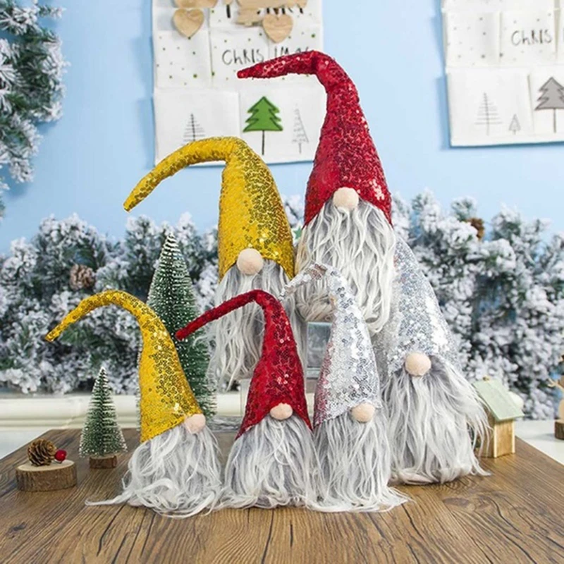 Рождество ручной работы шведский гном Санта Рождество орнамент плюшевые куклы украшения игрушки подарок вечерние украшения