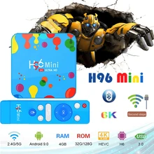 Tv-Box Media-Player h96 3d-Iptv Bluetooth Youtube 4k Quad-Core H96mini 6K Allwinner H6 128GB Android 9.0 iptv box tv