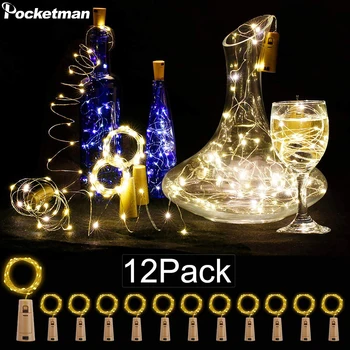 

LED String Lights Decorative Light Chain Colorful Light Strings 20LED Bottle Lights LED Wine Bottle Lamp with Cork for Decor