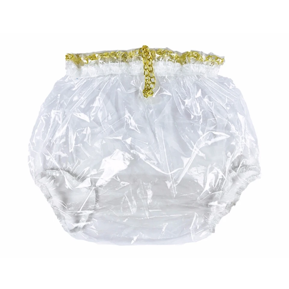 Adult diaper Pull-On Lover Locking Plastic Diaper Niapper PVC Underwear Transparent Color Pants | Детская одежда и обувь