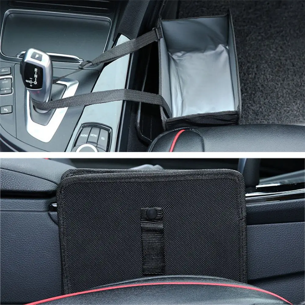 6.5L Car Trash Can Hanging Car Storage Box Storage Box Multi-Function Car Garbage Bag Car Interior Supplies High Quality