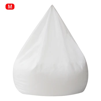 

Lounger For Bean Bag Easy Clean White Chair Cover Living Room Elastic Solid Lazy Sofa Zipper Closure Home Inner Liner Hotel