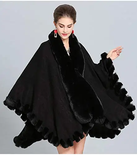 New Womens Short Capes Faux fur Wraps Shawls for Winter Outwear Formal Party Cloak | Свадьбы и торжества