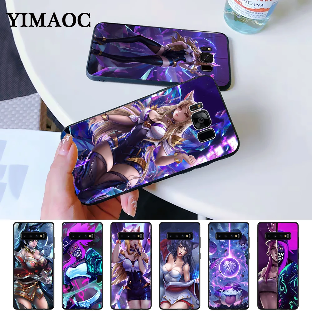 League of legends кДа порос силиконовый чехол для Samsung S6 Edge S7 S8 плюс S9 S10 S10e Note 8 9 10 M10 M20 M30 |