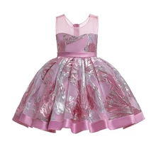 Платье с цветочным узором для девочек; Vestidos Disfraz; платье с бантом для девочек; платье для выпускного бала; праздничное платье принцессы для девочек; вечернее свадебное детское платье для девочек