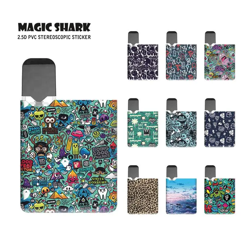

Magic Shark Graffiti Skull Leopard 2.5D Ultra Thin PVC Sticker Skin Film Case Cover for OVNS JC01