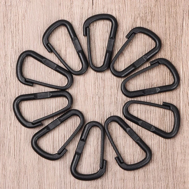 10/20pcs Plastic Nylon D Carabiner Outdoor Spring Snap Clip Water Bottle Hooks  Keychain Climbing Camping Hiking Quickdraws - AliExpress