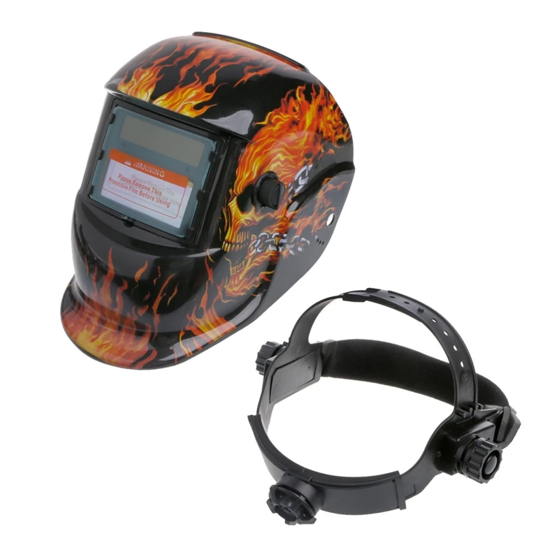 

Welding Helmet Solar Powered Auto Darkening Hood with Adjustable Shade Range 4/9-13 for Arc Welder Mask Flaming Design