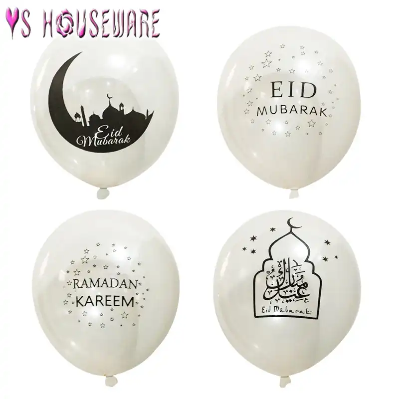 5 قطعة 12 بوصة عيد مبارك بالونات اللاتكس شفافة سعيد رمضان بالون مسلم عطلة الديكور لوازم رمضان بالونات وإكسسوارات Aliexpress