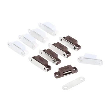 

5 Pcs 27*10mm Magnetic Door Catches Kitchen Cupboard Wardrobe Cabinet Latch Catch with Screws Furniture Hardware White/Brown