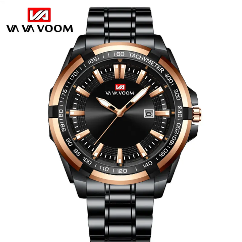 Black Gold Non Automatic Mechanical Men's Watch Calendar Waterproof Luminous Pointer Men's Room About Large Quartz Watch