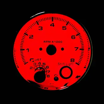 

3.75" 95mm Car Tachometer Gauge Range 0-8000RPM Shift Light 7 Colors