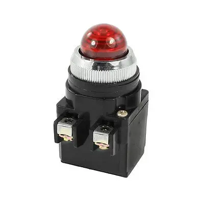 

DC 15V Red Light Round Head Signal Indicator Pilot Light Lamp AC 220V 50/60Hz