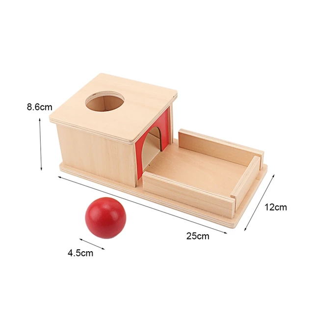 Baby Wood Montessori Materials Knocking Ball Box Toys for Children Imbucare Box Montessori Materials Teaching Aids Infants Gift Permanent Box
