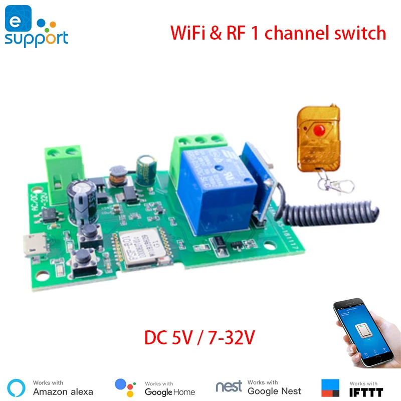 

eWelink Wifi RF Switch module USB 32V 5V Wireless Relay Module Smart Home Automation Modules APP Remote Control work with Alexa