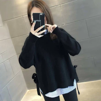 

Women 2019 Casual Women Sweater Loose Long Sleeve Female O-neck Sweaters Pullover
