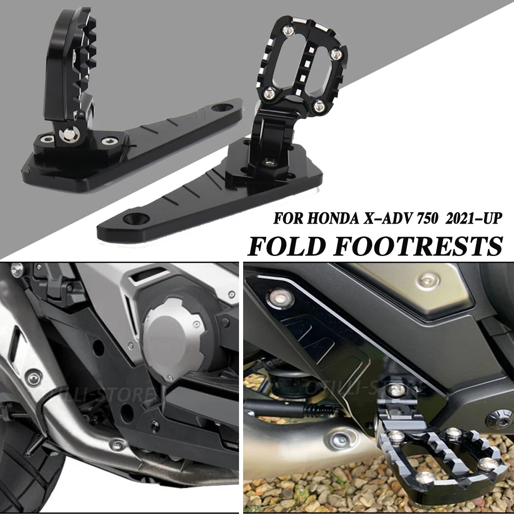 

New 2021 2022 Motorcycle accessories Folding Rear Foot Pegs Footrest Passenger For Honda XADV X-ADV 750 XADV750 X-adv xadv 750