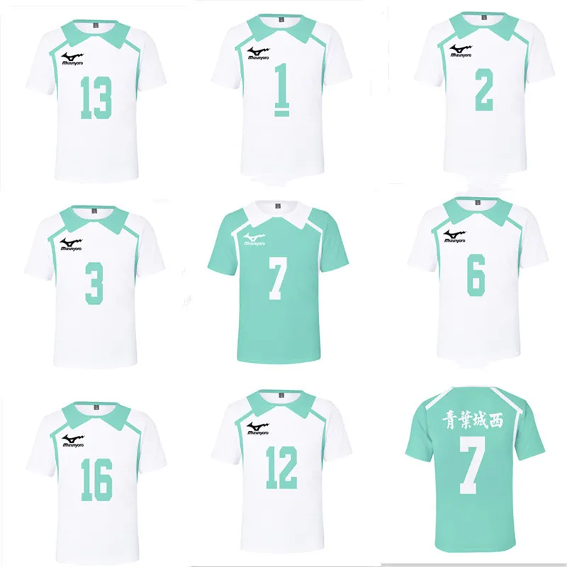 Костюм Haikyuu! Футболка для косплея Oikawa Tooru Aoba Johsai топы Волейбольного клуба