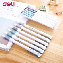 Deli A008 prime impression нейтральная ручка 0,5 мм простой студенческий водоносный косметический карандаш для студентов корейский маленький свежий прекрасный