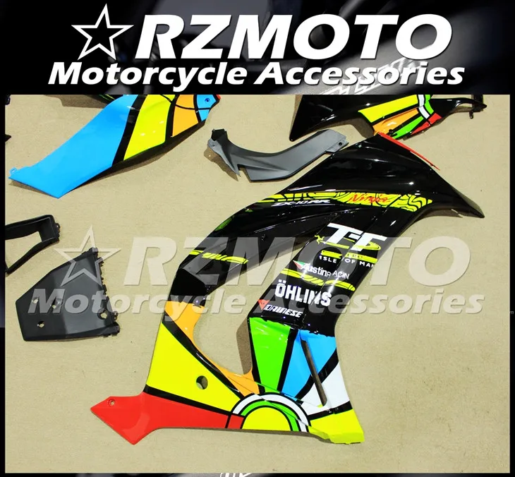 4 подарки ABS Обтекатели комплект подходит для kawasaki Ninja ZX-10R 2011 2012 2013 10R, возрастом 11, 12, 13, 14, 15, тела, цвет красный, желтый, классные