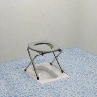 Portable Toilet for Camping, Stainless Steel Emergency Toilet and Travel Toilet, Folding Toilet Seat For Potty Toilet Chair 3