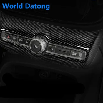 

Carbon Fiber Drawing Central Air Conditioner Switch Control Frame Molding Cover Kit ABS Decoration Trim for VOLVO XC40 2018~2020