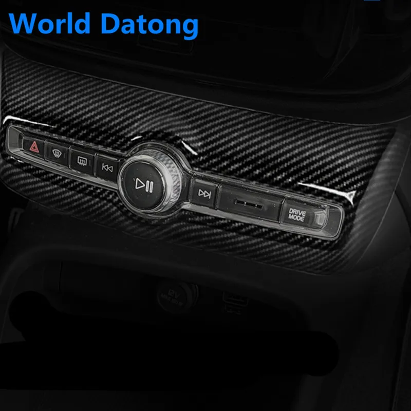 

Carbon fiber drawing Central Air Conditioner Switch Control Frame Molding Cover Kit ABS Decoration Trim for VOLVO XC40 2018~2020