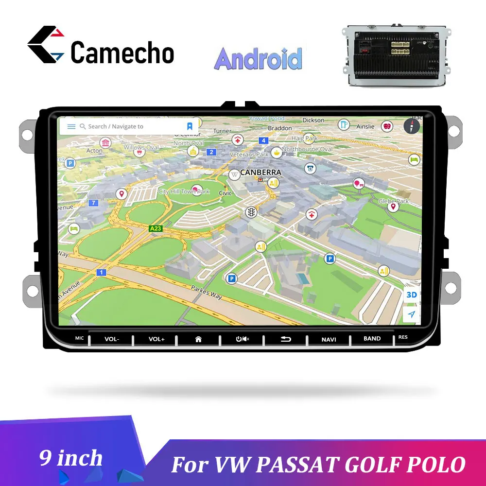 Camecho 2 Din Android " gps навигация автомагнитолы стерео Мультимедийный Плеер для Bora Golf Polo VW Volkswagen passat b6 B7 Touran