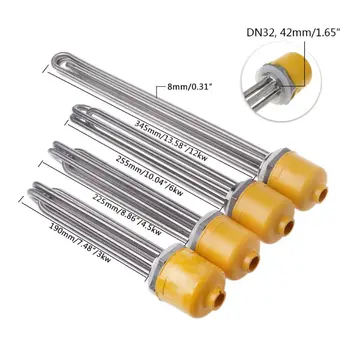 

DN32 Thread Heating Pipe Replacement Water Heater Electrical Immersion Element Booster 3KW/4.5KW/6KW/12KW