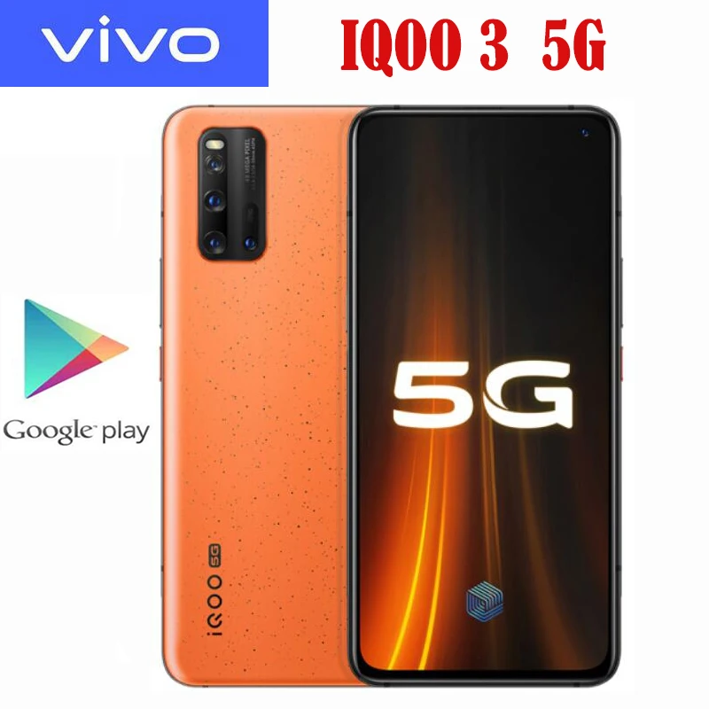New Original VIVO IQOO 3 5G SmartPhone Snapdragon 865 Android 10 6.44inch Super AMOLED 2400x1080P 55W Charger 4440Mah NFC | Мобильные