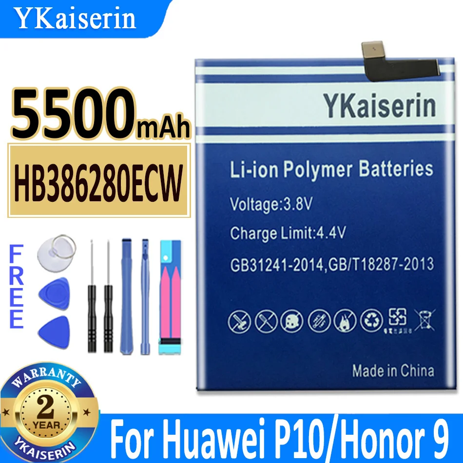 Батарея ykaisin HB386280ECW для Huawei Ascend P10 Honor 9 5500 мАч | Мобильные телефоны и аксессуары