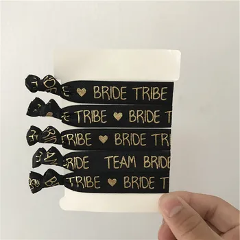 

New Bride To Be Team Bridal Bracelet Logo Wedding Decoration Bridesmaid Hairband Hen Party Girls Bracelet Logo Bride Shower-7