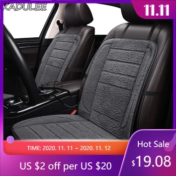 

KADULEE 12V Heated car seat cover for Kia cerato spectra sorento picanto ceed sportage rio K3 K7 K4 K5 Winter Pad Cushions