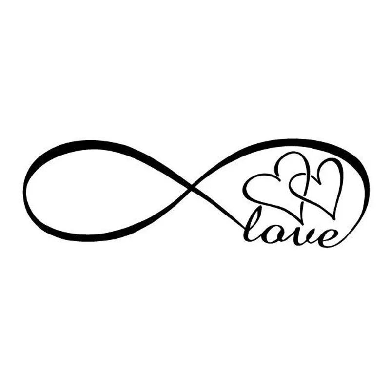 20x6 3 см Оригинальная виниловая наклейка Infinity love Double Heart автомобильные