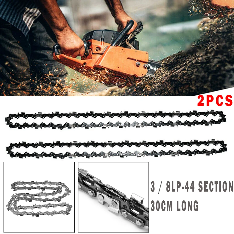 2pcs Saw Chain Blade 30cm 44TG 3/8P 1.3mm For Einhell Dolmar Bosch Saw