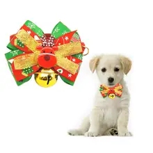 Рождественский Санта-Клаус серии ошейник с ремешком и бантом ошейник собаки кошки колокольчики галстук-бабочка для кота питомца новогодний фестиваль поставки