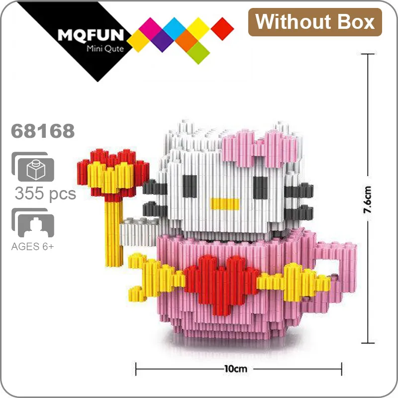 Linkgo, мультяшная чашка Микки, Минни Маус, мишка Rilakkuma, животные, мини блоки, Алмазные Кирпичи, сделай сам, мини-строительные детские развивающие игрушки - Цвет: 68168 Without Box