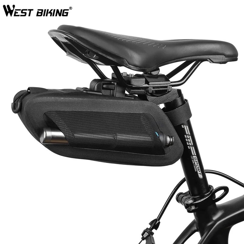 WEST BIKING vélo sac de queue étanche VTT équipement d'équitation sac de  selle petit (noir