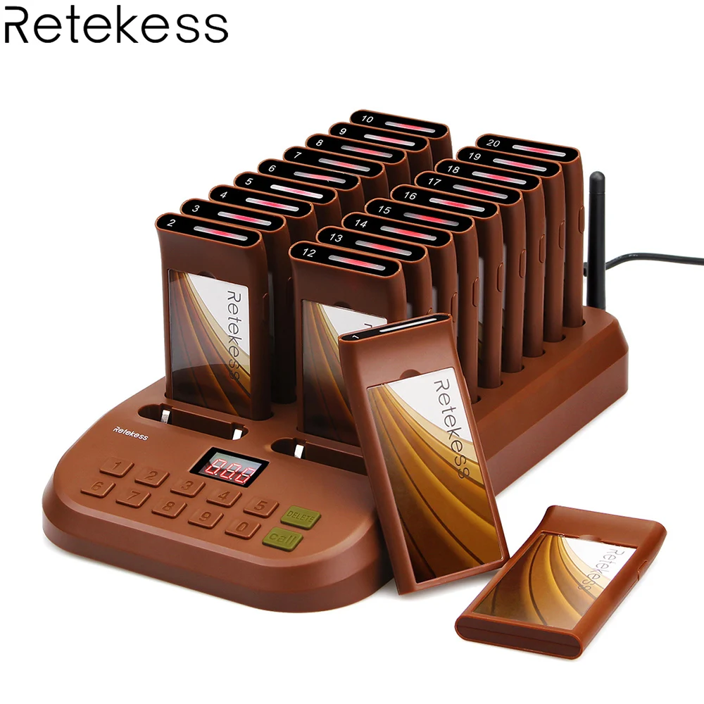 Беспроводной пейджер Retekess T116 система ожидания для ресторанов 1 передатчик + 20