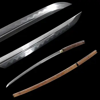 

Handmade Japanese Katana Sword Unokubitsukuri Shape Blade Samurai Sword Full Tang Sharp Tamashigiri Using Sword