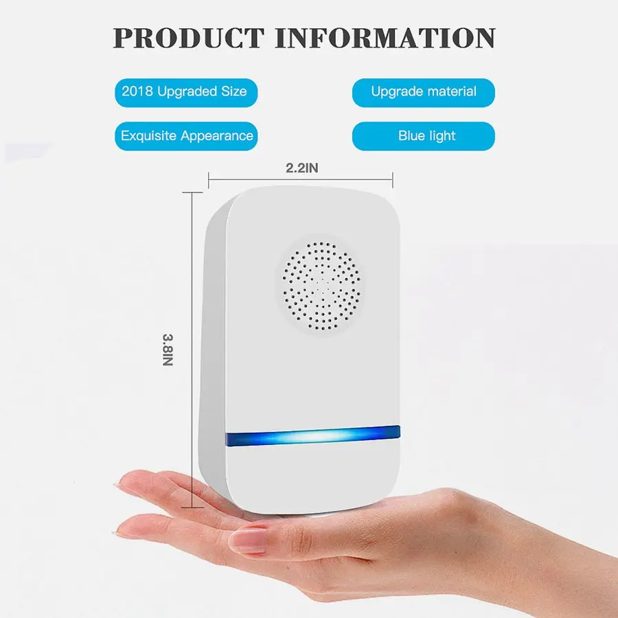 2 pcs  mosquito killer Ultrasonic mosquito repellents pest repeller electronic control repellents for Pest Rejector