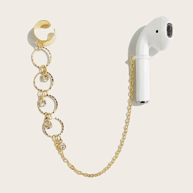 Stainless Steel Earrings Anti-Lost Ear Hook Wireless Bluetooth Earphone  Chain Holders Accessories Women Earrings for Airpods _ - AliExpress Mobile
