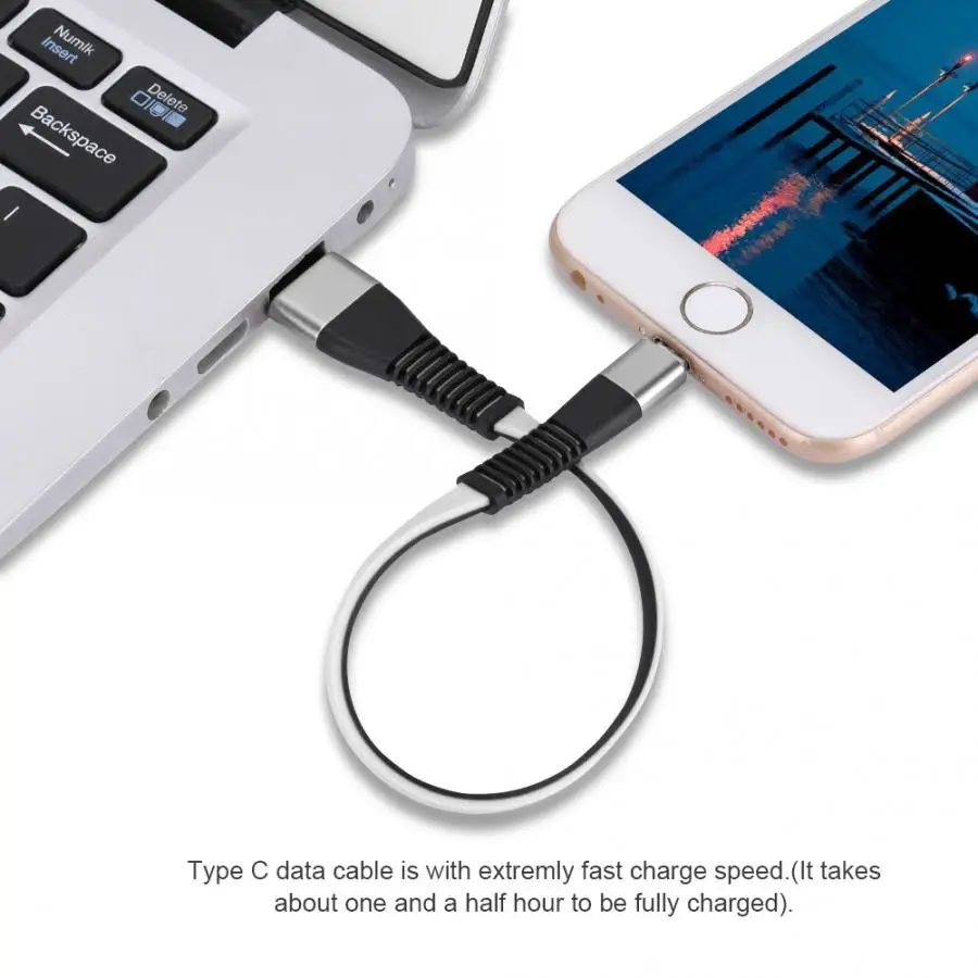 Двухсторонний Тип C Быстрая зарядка USB передающий кабель короткий тип-c USB линия передачи данных для всех мобильных телефонов тип-c интерфейс